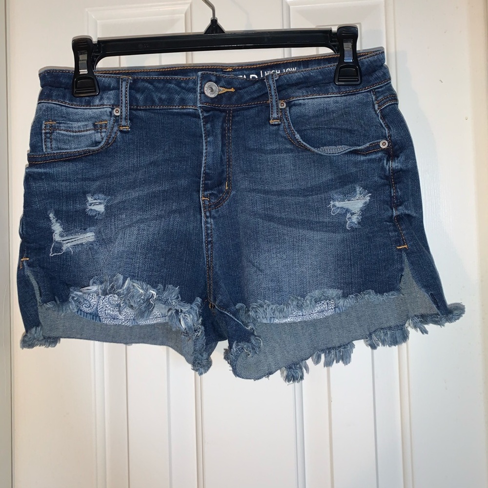 High Low Jean Shorts